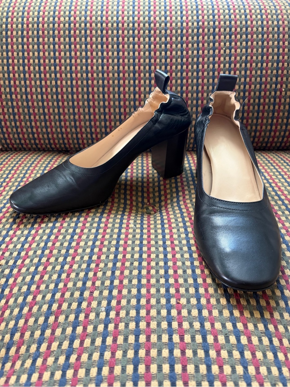 Everlane Leather Day Heel Stacked
